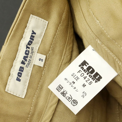 [Used] FOB FACTORY Stretch Cotton Chino Pants Khaki Beige [2/M] [Condition Rank C] [Men&