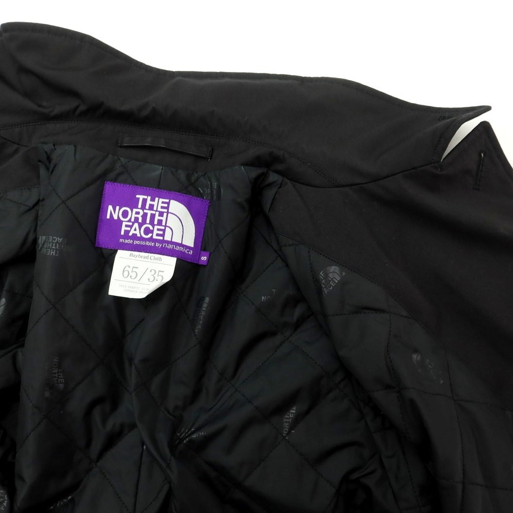 【中古】ザノースフェイスパープルレーベル THE NORTH FACE PURPLE LABEL ポリエステルコットン 中綿 チェスターフィールドコート ブラック【サイズS】【BLK】【A/W】【状態ランクB】【メンズ】