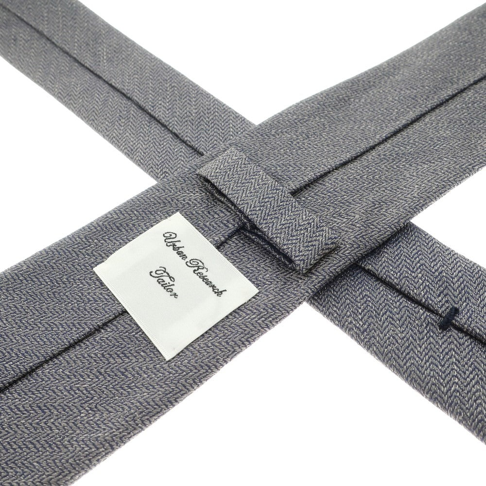 [Used] URBAN RESEARCH 3-fold plain silk tie, navy grey [NVY] [S/S/A/W] [Condition: B] [Men&