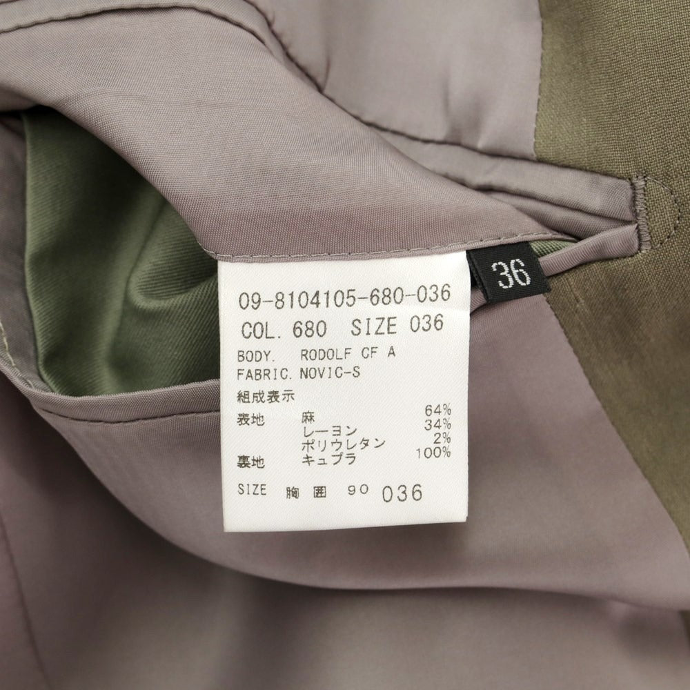 [Used] Theory Linen Rayon 2B Casual Jacket
 Grayish olive color [Size 36] [KAK] [S/S] [Condition rank C] [Men&