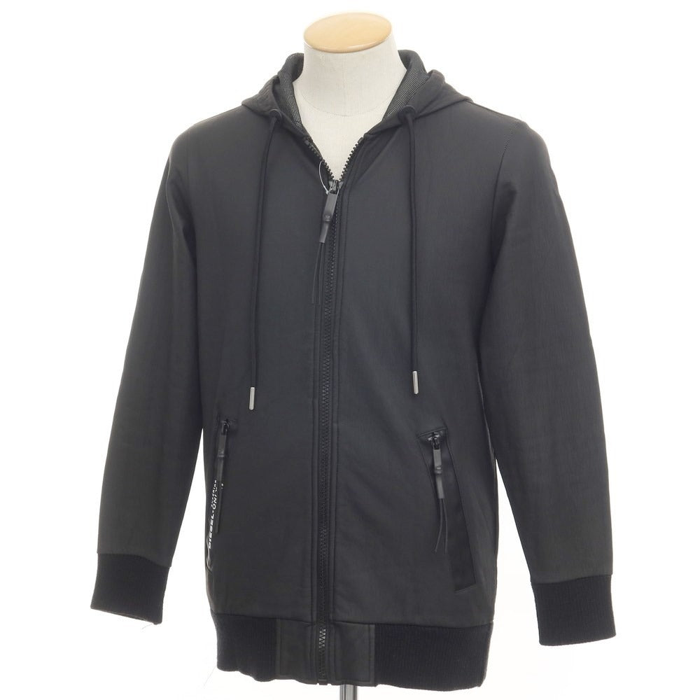 【中古】ディーゼル DIESEL ポリウレタンコーティング スウェットパーカー ブラック【サイズXS】【BLK】【A/W】【状態ランクB】【メンズ】 [EPD]