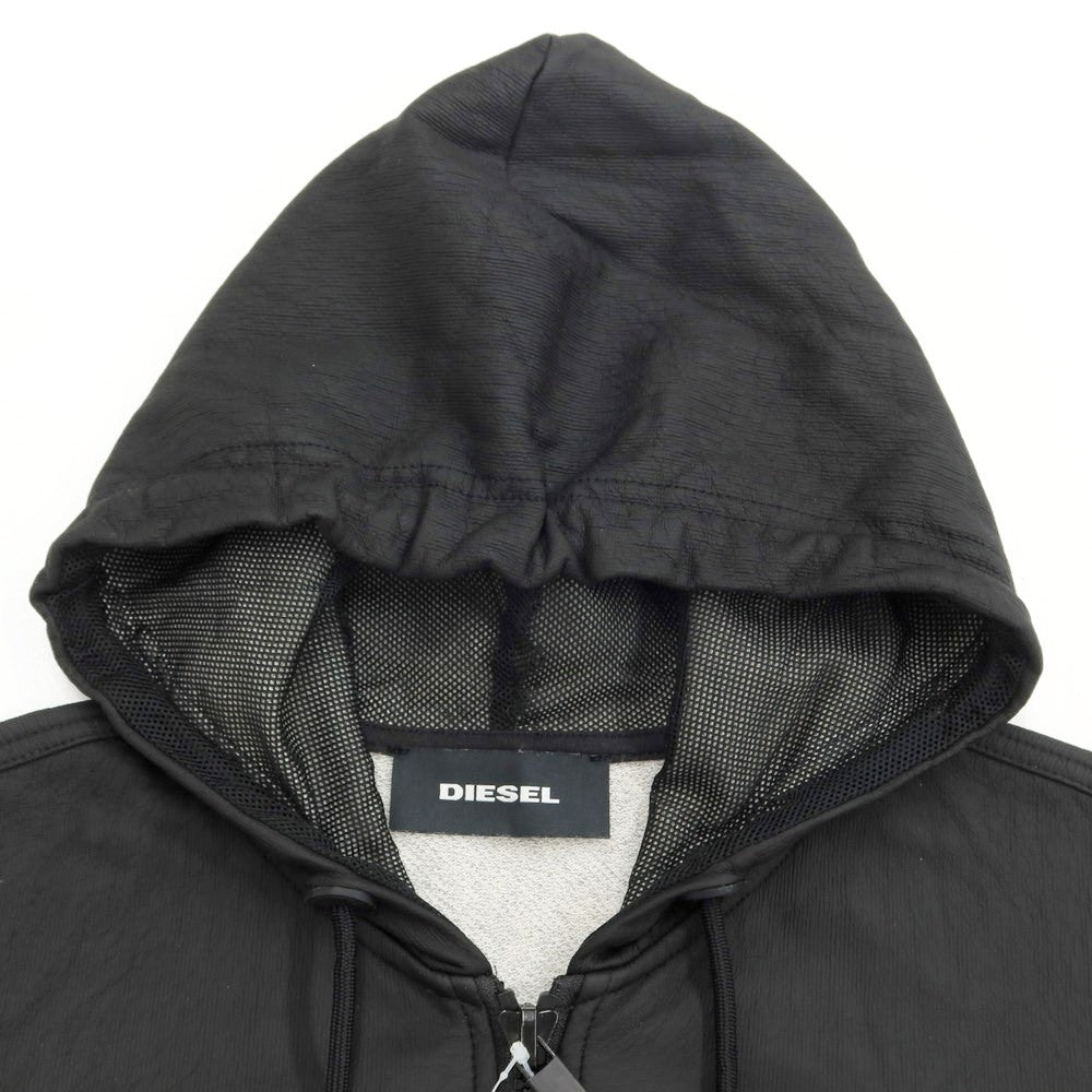 【中古】ディーゼル DIESEL ポリウレタンコーティング スウェットパーカー ブラック【サイズXS】【BLK】【A/W】【状態ランクB】【メンズ】 [EPD]