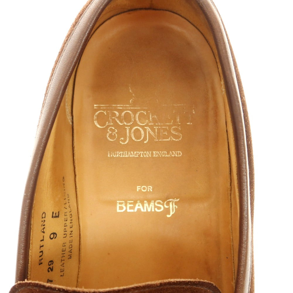 【中古】クロケットアンドジョーンズ CROCKETT&amp;JONES BEAMS F別注 RUTLAND スエード コインローファー ブラウン【 9 】【 状態ランクC 】【 メンズ 】
[EPD]