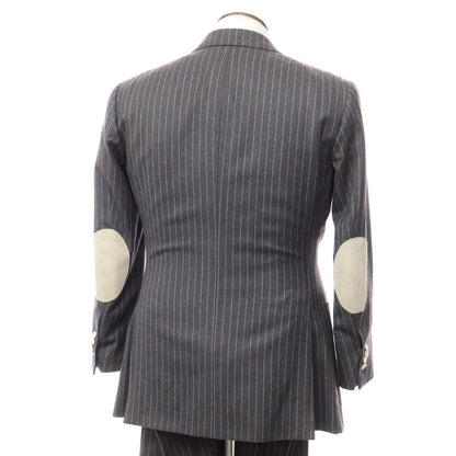 [Used] Takizawa Shigeru Wool Set-up 3-Button Suit Gray x Off-White [Drop7-48] [Condition Rank C] [Men&