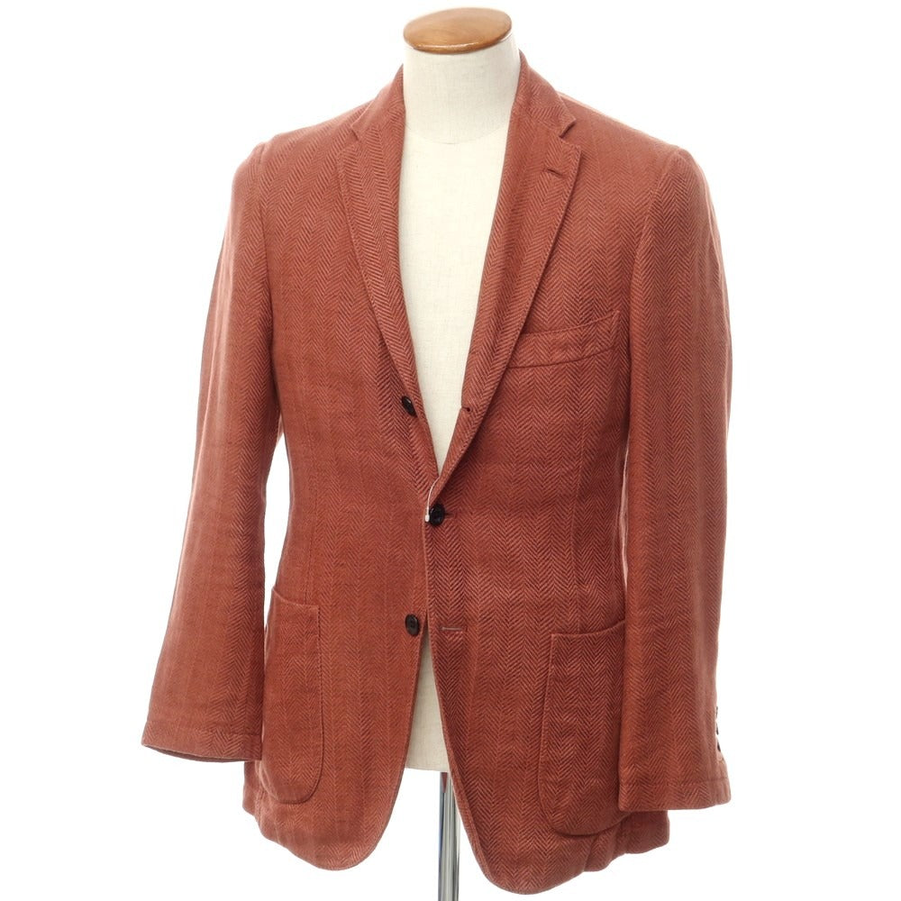 [Used] Belvest Cotton Linen 3B Casual Jacket Terracotta [46 Drop7] [Condition Rank C] [Men&