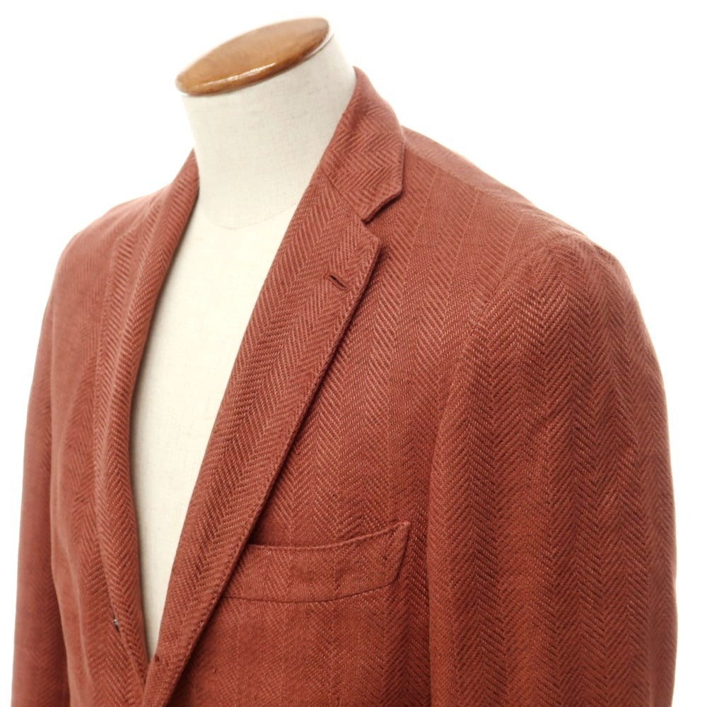 [Used] Belvest Cotton Linen 3B Casual Jacket Terracotta [46 Drop7] [Condition Rank C] [Men&