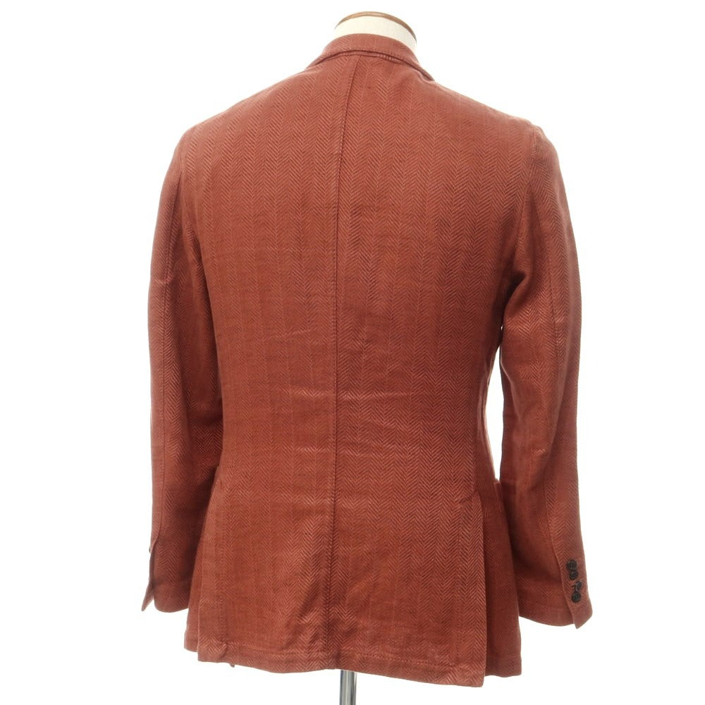 [Used] Belvest Cotton Linen 3B Casual Jacket Terracotta [46 Drop7] [Condition Rank C] [Men&