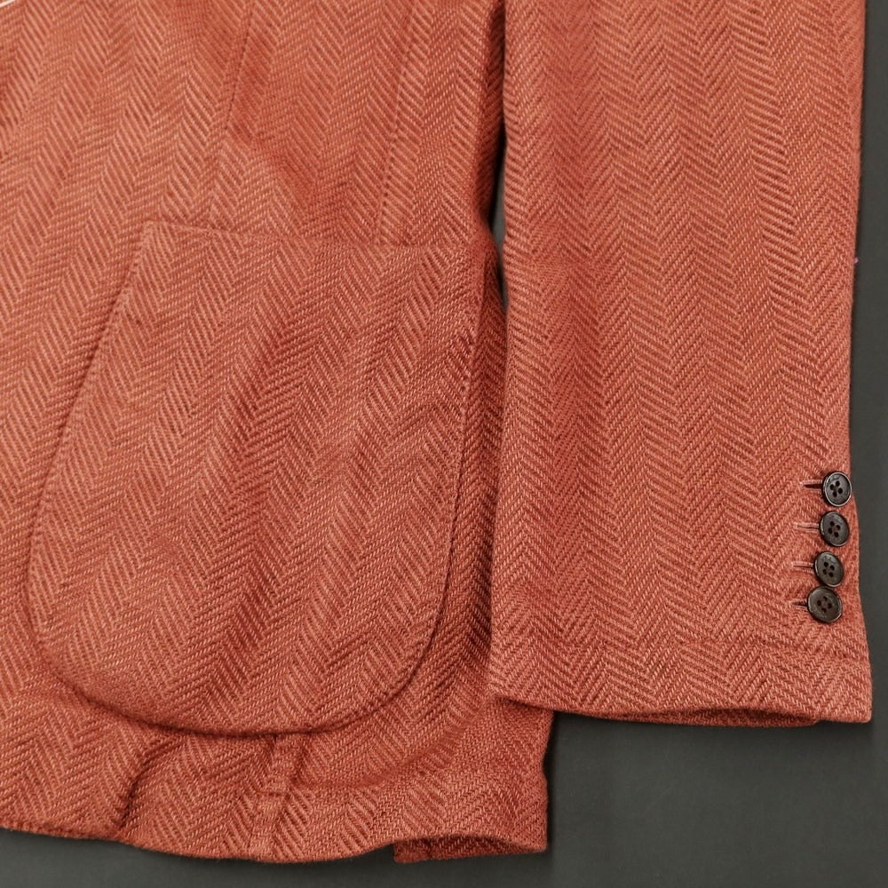 [Used] Belvest Cotton Linen 3B Casual Jacket Terracotta [46 Drop7] [Condition Rank C] [Men&