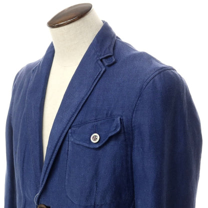 [Used] BOGLIOLI Linen Cotton 2B Casual Jacket Blue [48] [Condition Rank C] [Men&