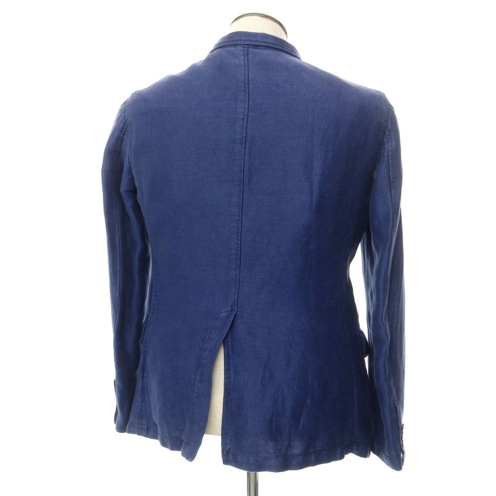 [Used] BOGLIOLI Linen Cotton 2B Casual Jacket Blue [48] [Condition Rank C] [Men&