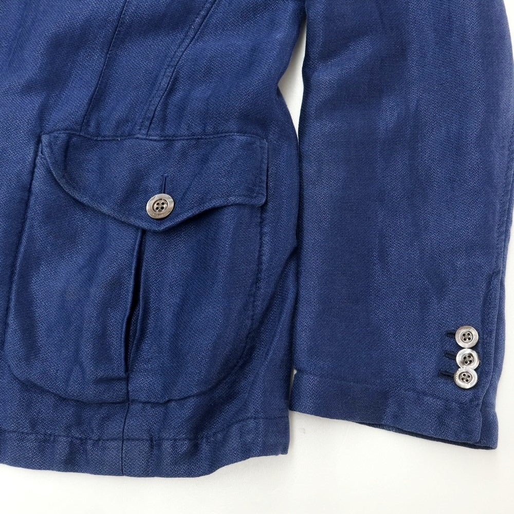 [Used] BOGLIOLI Linen Cotton 2B Casual Jacket Blue [48] [Condition Rank C] [Men&