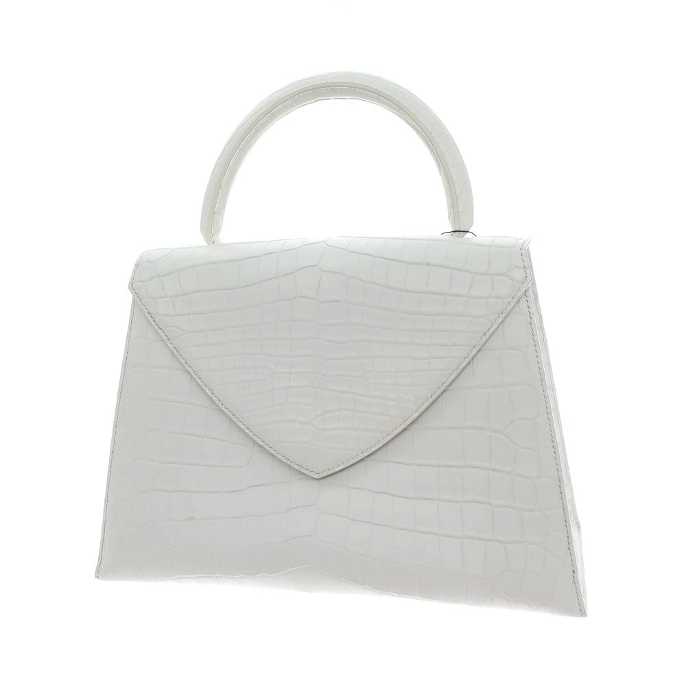 [Used] SERGE AMORUSO Custom Crocodile Handbag White [Condition Rank A] [Women&