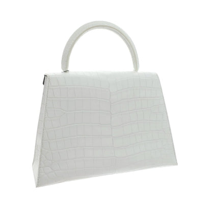 [Used] SERGE AMORUSO Custom Crocodile Handbag White [Condition Rank A] [Women&