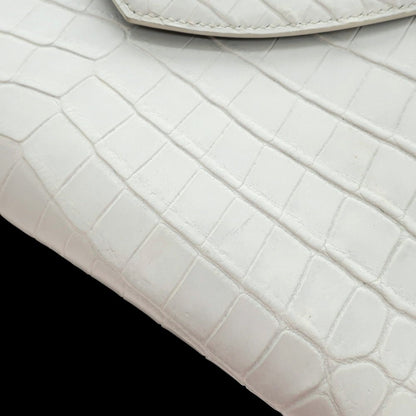 [Used] SERGE AMORUSO Custom Crocodile Handbag White [Condition Rank A] [Women&