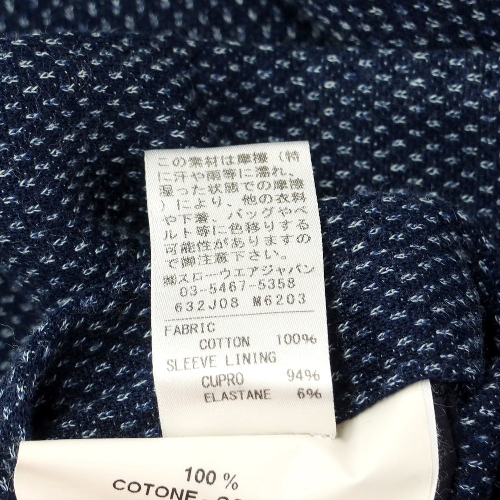 [Used] Montedoro Cotton Jersey 2B Jacket Navy [44] [Condition Rank B] [Men&