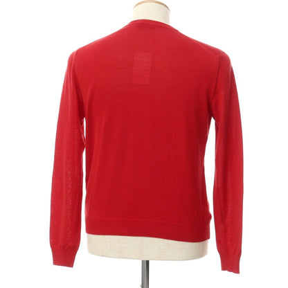 [Used] ZANONE Cotton Crew Neck Pullover Knit Red [46] [Condition Rank C] [Men&