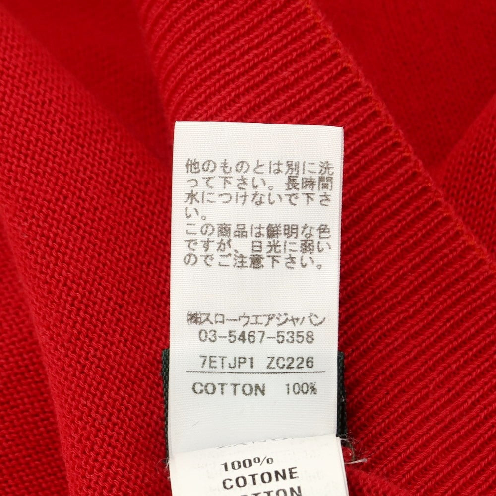 [Used] ZANONE Cotton Crew Neck Pullover Knit Red [46] [Condition Rank C] [Men&