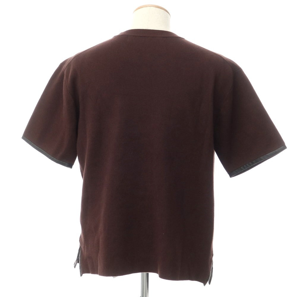 [Used] ESTNATION Cotton Polyester Short Sleeve Pullover Knit Dark Brown [S] [Condition Rank C] [Men&