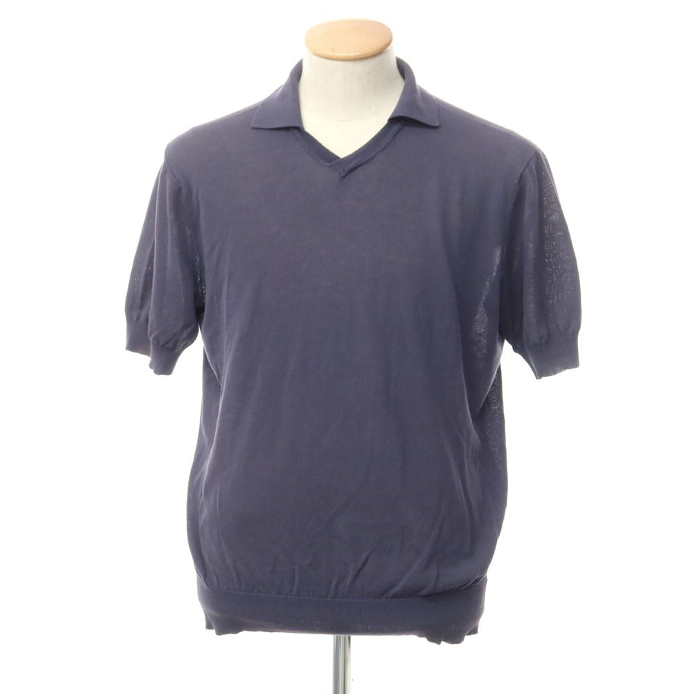 [Used] Rinascente Cotton Short Sleeve Polo Knit Grayish Navy [2] [Condition Rank C] [Men&