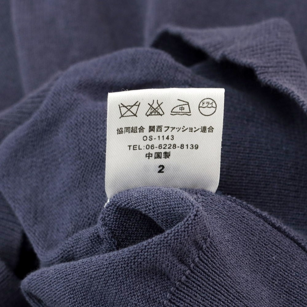 [Used] Rinascente Cotton Short Sleeve Polo Knit Grayish Navy [2] [Condition Rank C] [Men&