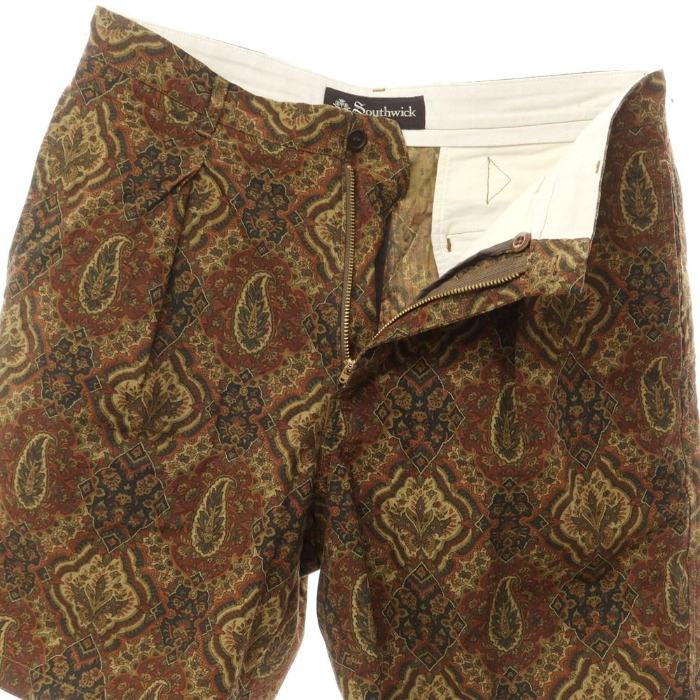 [Used] Southwick Cotton All-over Print Shorts, Brown x Beige [M] [Condition Rank C] [Men&