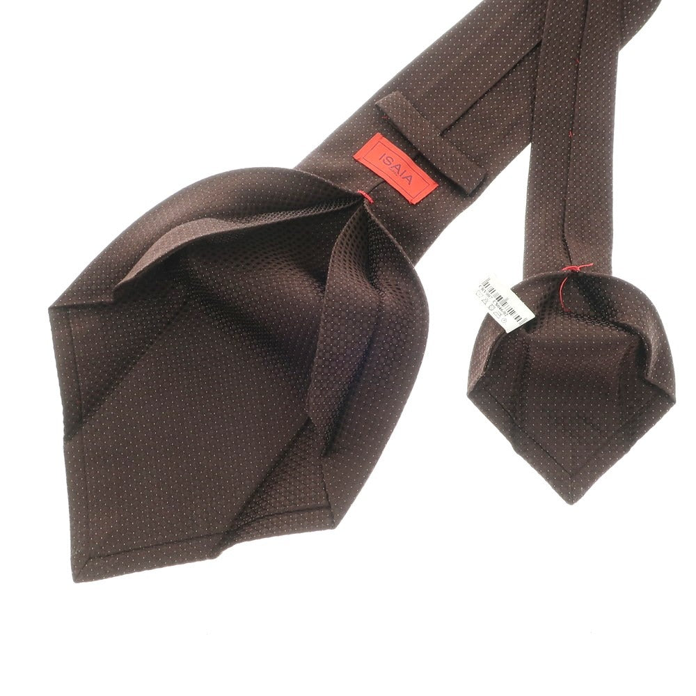 [Used] ISAIA 7FOLD Silk Plain Tie Brown [BRW] [S/S/A/W] [Condition Rank B] ​​[Men&