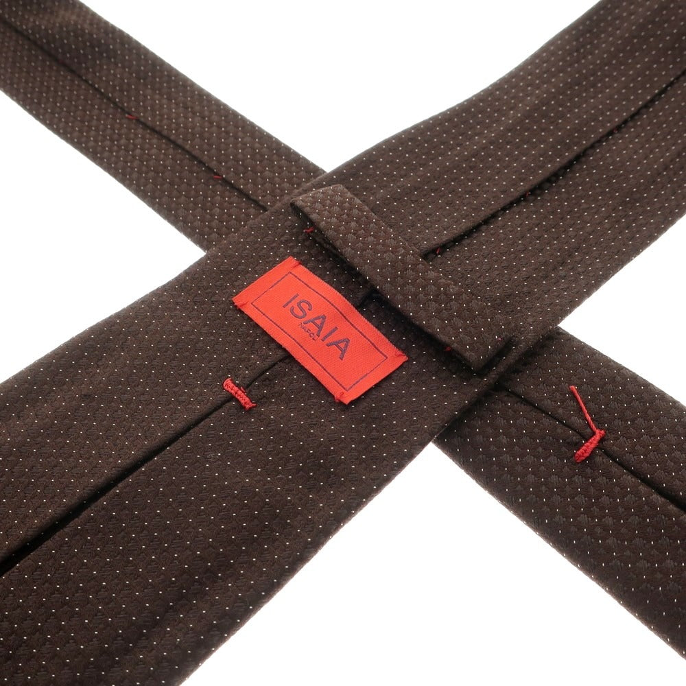 [Used] ISAIA 7FOLD Silk Plain Tie Brown [BRW] [S/S/A/W] [Condition Rank B] ​​[Men&