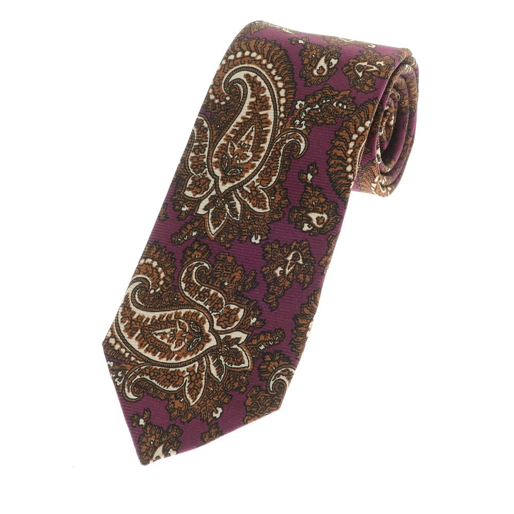 [Used] ERRICO FORMICOLA 3-fold silk paisley necktie purple x brown [PUP] [S/S/A/W] [Condition Rank A] [Men&