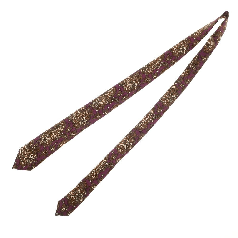 [Used] ERRICO FORMICOLA 3-fold silk paisley necktie purple x brown [PUP] [S/S/A/W] [Condition Rank A] [Men&