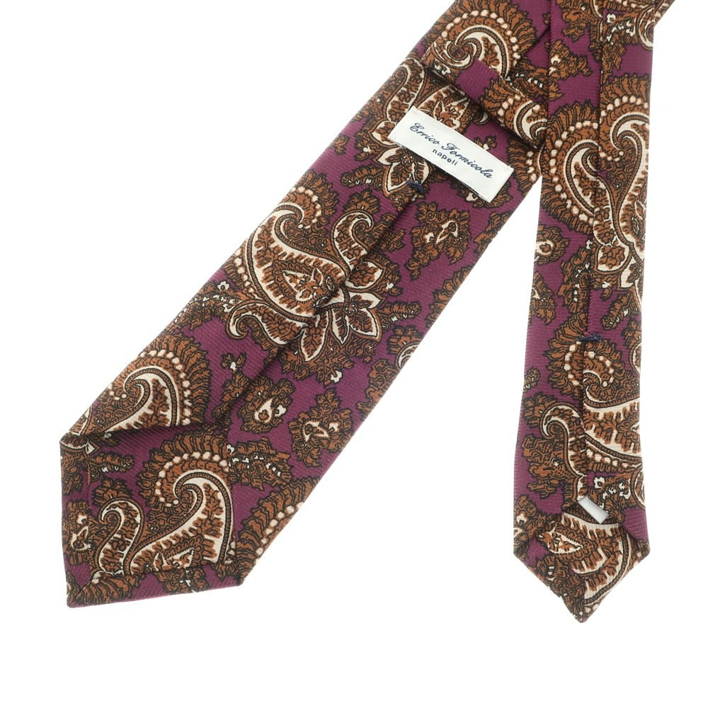 [Used] ERRICO FORMICOLA 3-fold silk paisley necktie purple x brown [PUP] [S/S/A/W] [Condition Rank A] [Men&