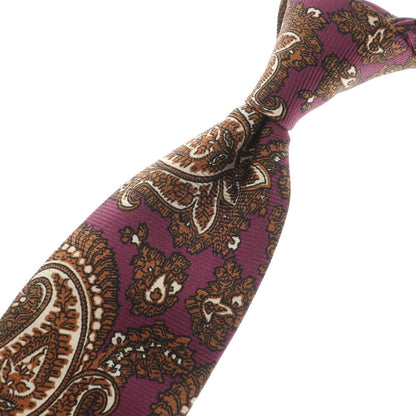 [Used] ERRICO FORMICOLA 3-fold silk paisley necktie purple x brown [PUP] [S/S/A/W] [Condition Rank A] [Men&