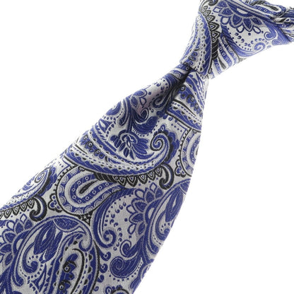 [Used] DOT TAILOR Sette Pieghe Silk Paisley Pattern Necktie White x Purple [WHT] [S/S/A/W] [Condition Rank B] ​​[Men&