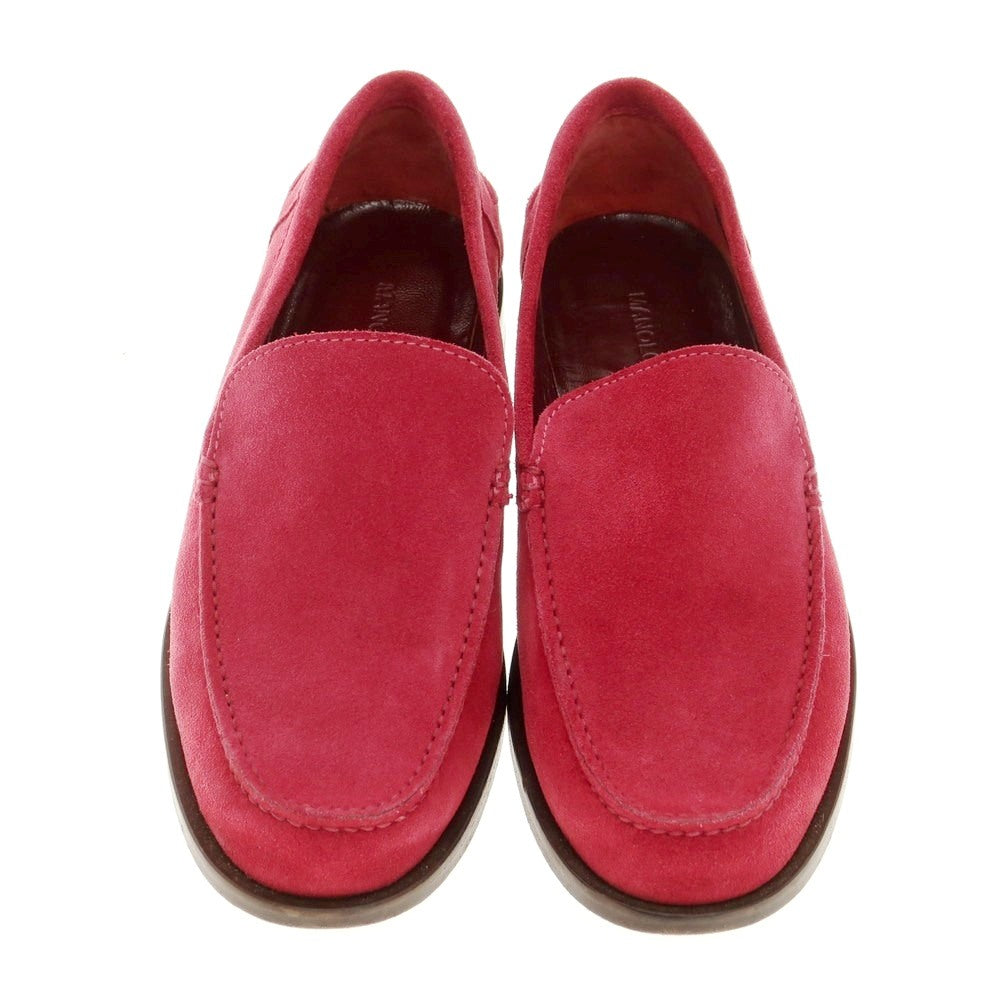 [Used] Manolo Blahnik MANOLO BLAHNIK Suede Moccasin Vamp Loafer Purple Pink [7] [Condition Rank C] [Men&