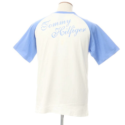 [Used] Tommy Hilfiger TOMMY HILFIGER Cotton Crew Neck Short Sleeve T-Shirt White x Zephyr Blue [M] [Condition Rank C] [Men&