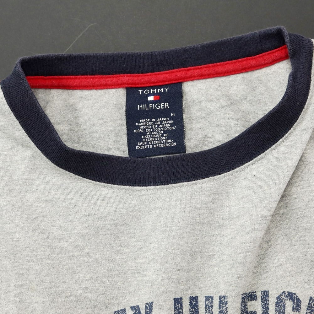 [Used] Tommy Hilfiger Cotton Crew Neck Short Sleeve T-Shirt Gray x Navy [M] [Condition Rank C] [Men&