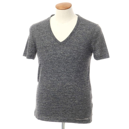 [Used] Banana Republic Polyester Cotton V-neck Short Sleeve T-shirt Dark Gray [M] [Condition Rank B] [Men&