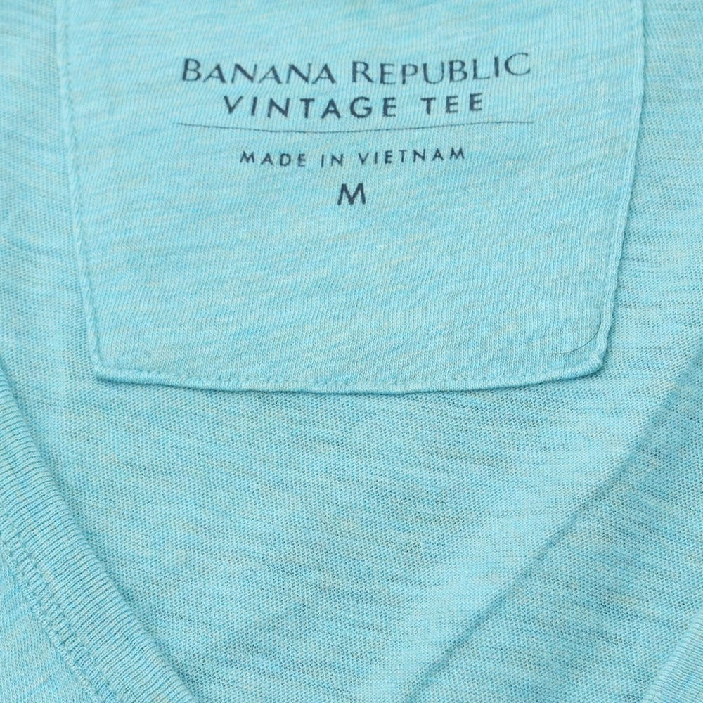 [Used] Banana Republic Cotton V-neck short sleeve T-shirt Light blue [M] [Condition rank B] [Men&