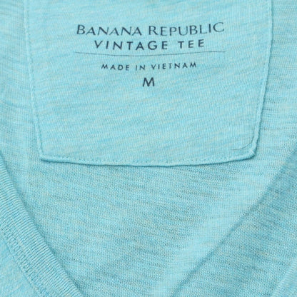 [Used] Banana Republic Cotton V-neck short sleeve T-shirt Light blue [M] [Condition rank B] [Men&