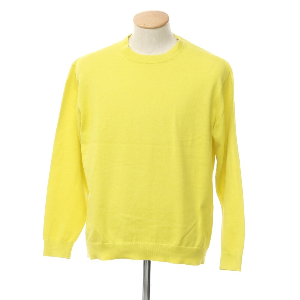 [Used] UNITED ARROWS Cotton Crew Neck Pullover Knit Yellow [S] [Condition Rank B] [Men&