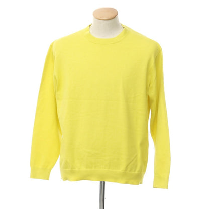 [Used] UNITED ARROWS Cotton Crew Neck Pullover Knit Yellow [S] [Condition Rank B] [Men&