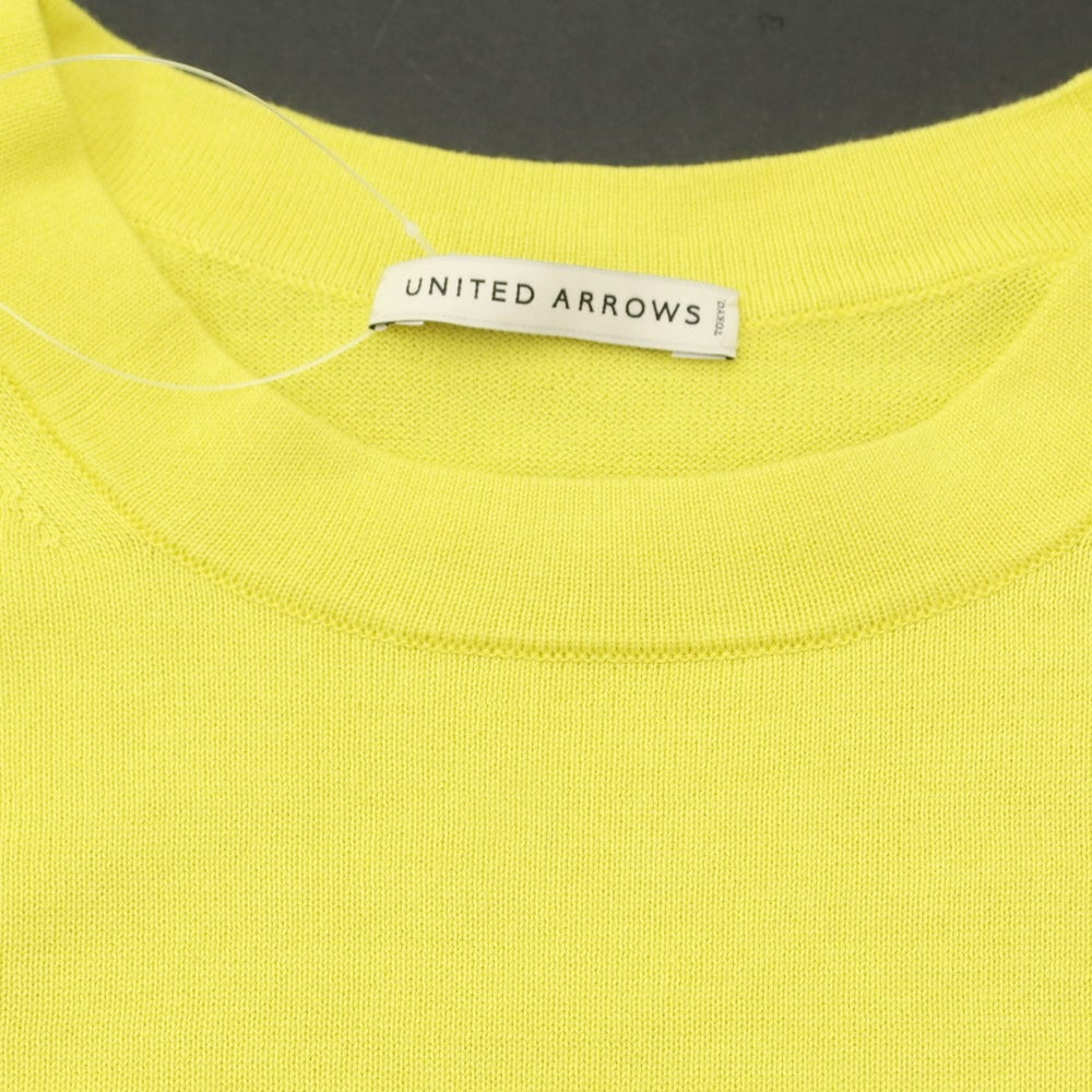 [Used] UNITED ARROWS Cotton Crew Neck Pullover Knit Yellow [S] [Condition Rank B] [Men&