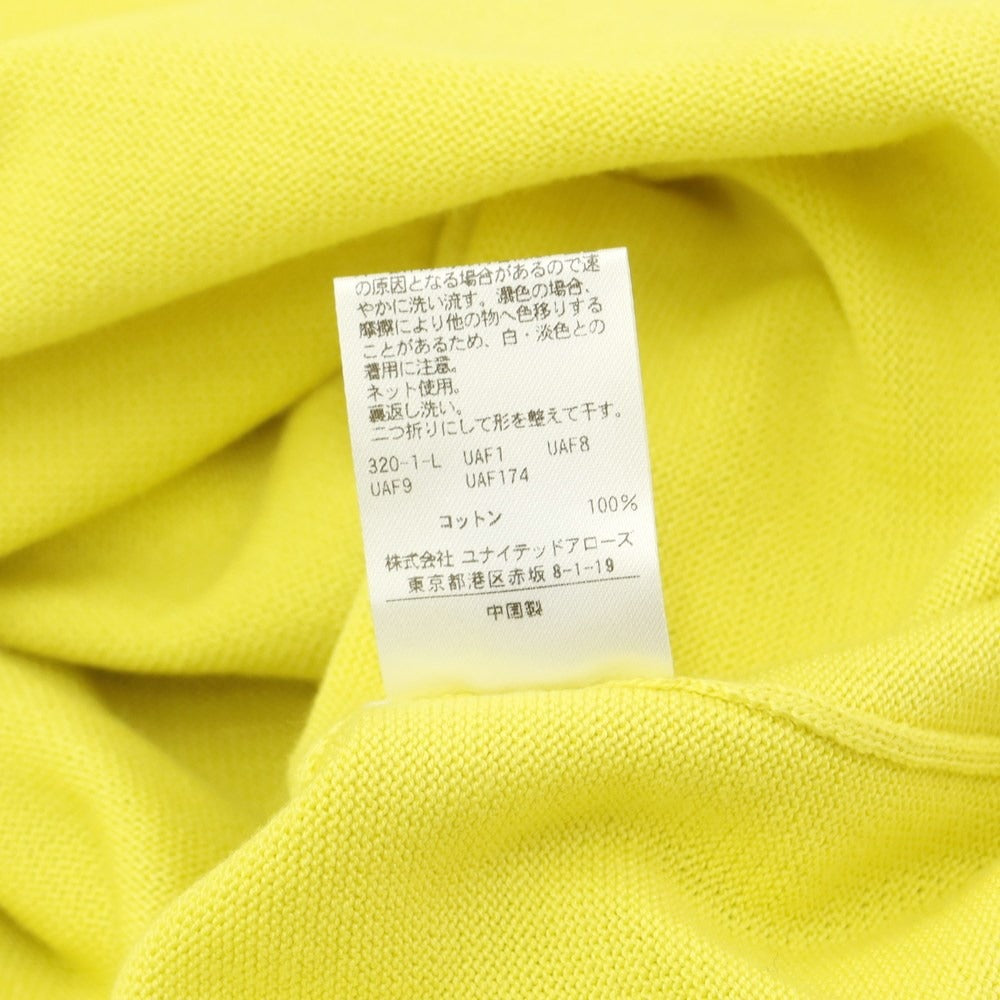 [Used] UNITED ARROWS Cotton Crew Neck Pullover Knit Yellow [S] [Condition Rank B] [Men&