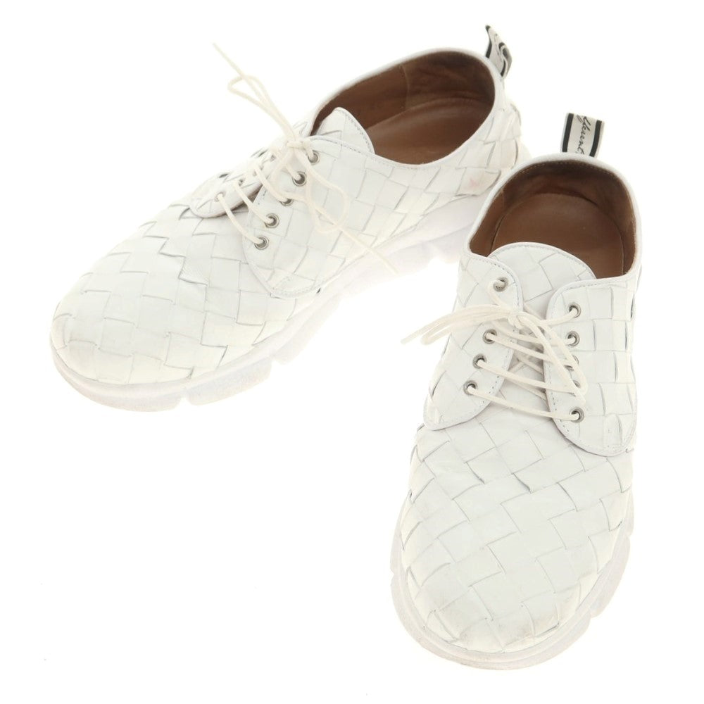 [Used] DIS Intrecciato Leather Sneakers White [40] [Condition Rank C] [Men&