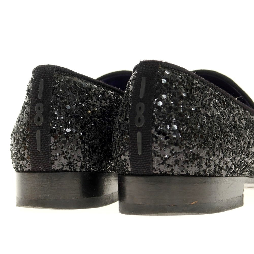 [Used] UNO OTTO UNO 181 Glitter Lame Opera Shoes Loafers Black [40] [Condition Rank C] [Men&