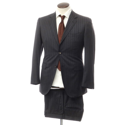 [Used] Azabu tailor wool striped set-up 3 button suit grey [size 48] [GRY] [S/S] [Condition rank C] [Men&