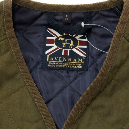 【中古】ラベンハム LAVENHAM ポリエステルコットン キルティング 中綿ブルゾン オリーブ【サイズS/36】【GRN】【A/W】【状態ランクB】【メンズ】【759880】