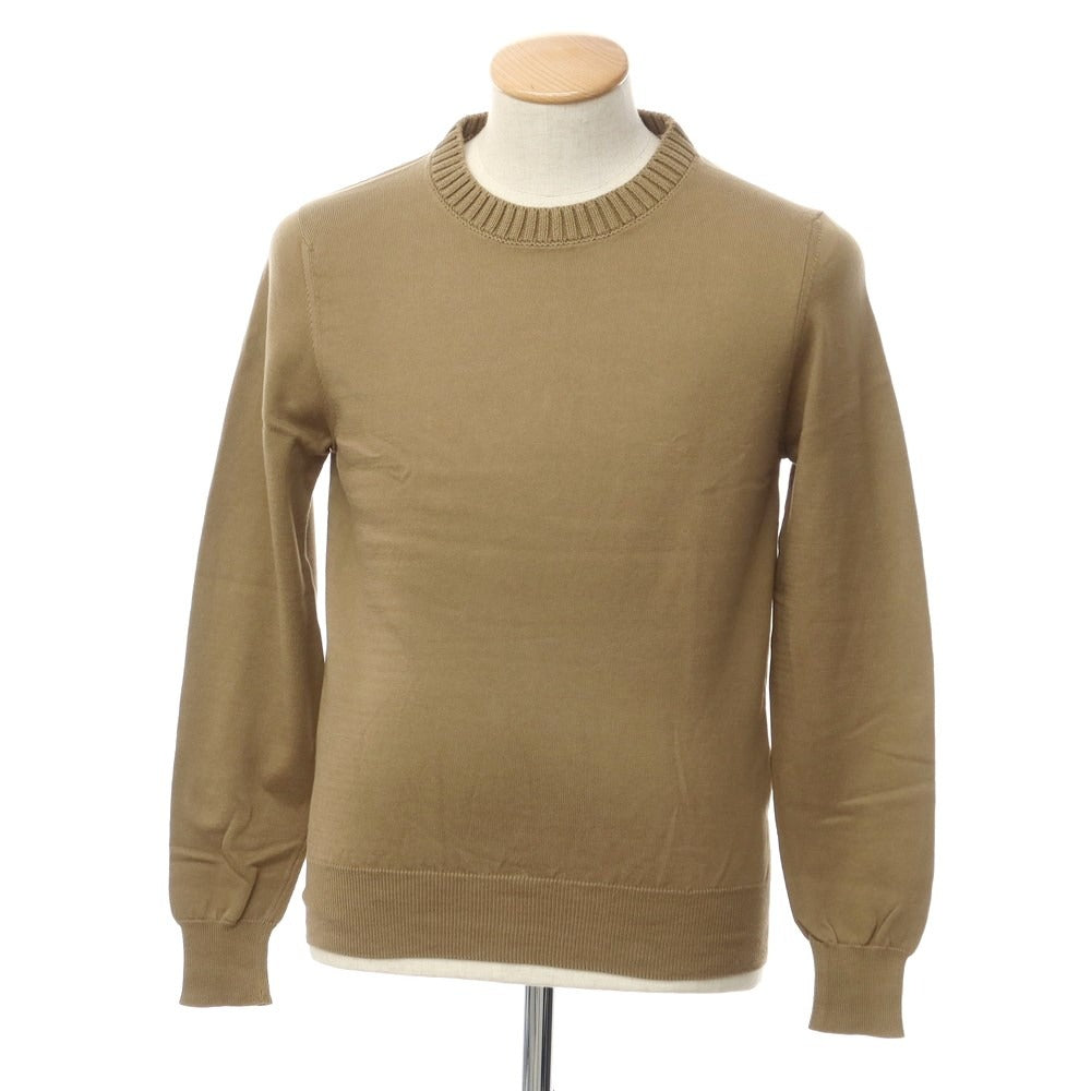 [Used] CRUCIANI Cotton Crew Neck Pullover Knit Dark Beige [44] [Condition Rank B] [Men&