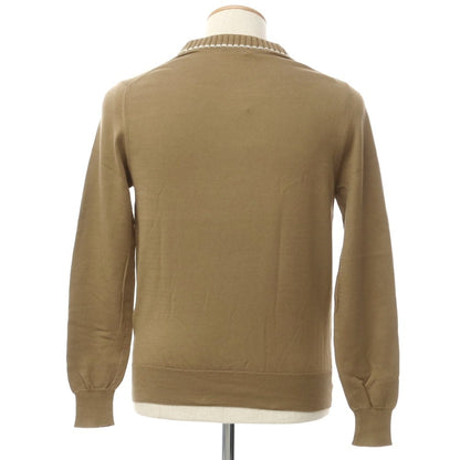 [Used] CRUCIANI Cotton Crew Neck Pullover Knit Dark Beige [44] [Condition Rank B] [Men&