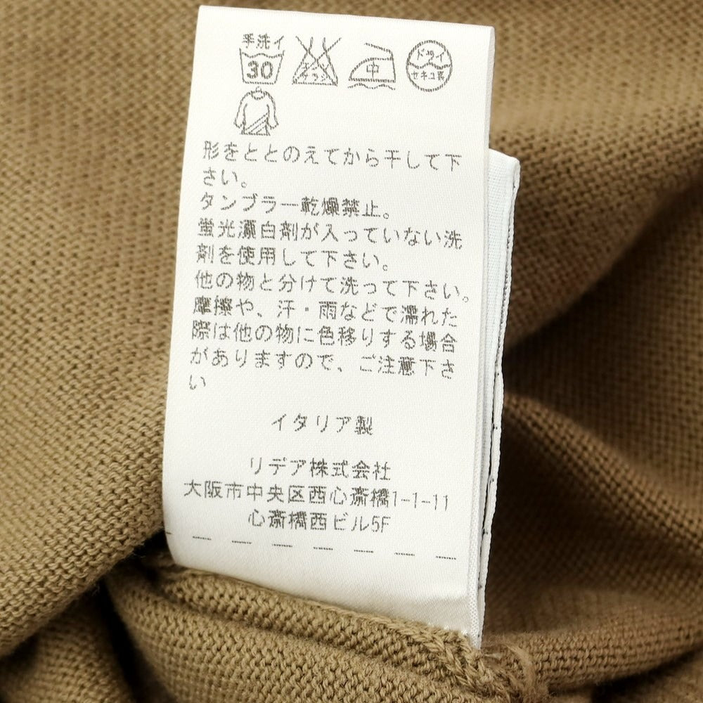 [Used] CRUCIANI Cotton Crew Neck Pullover Knit Dark Beige [44] [Condition Rank B] [Men&