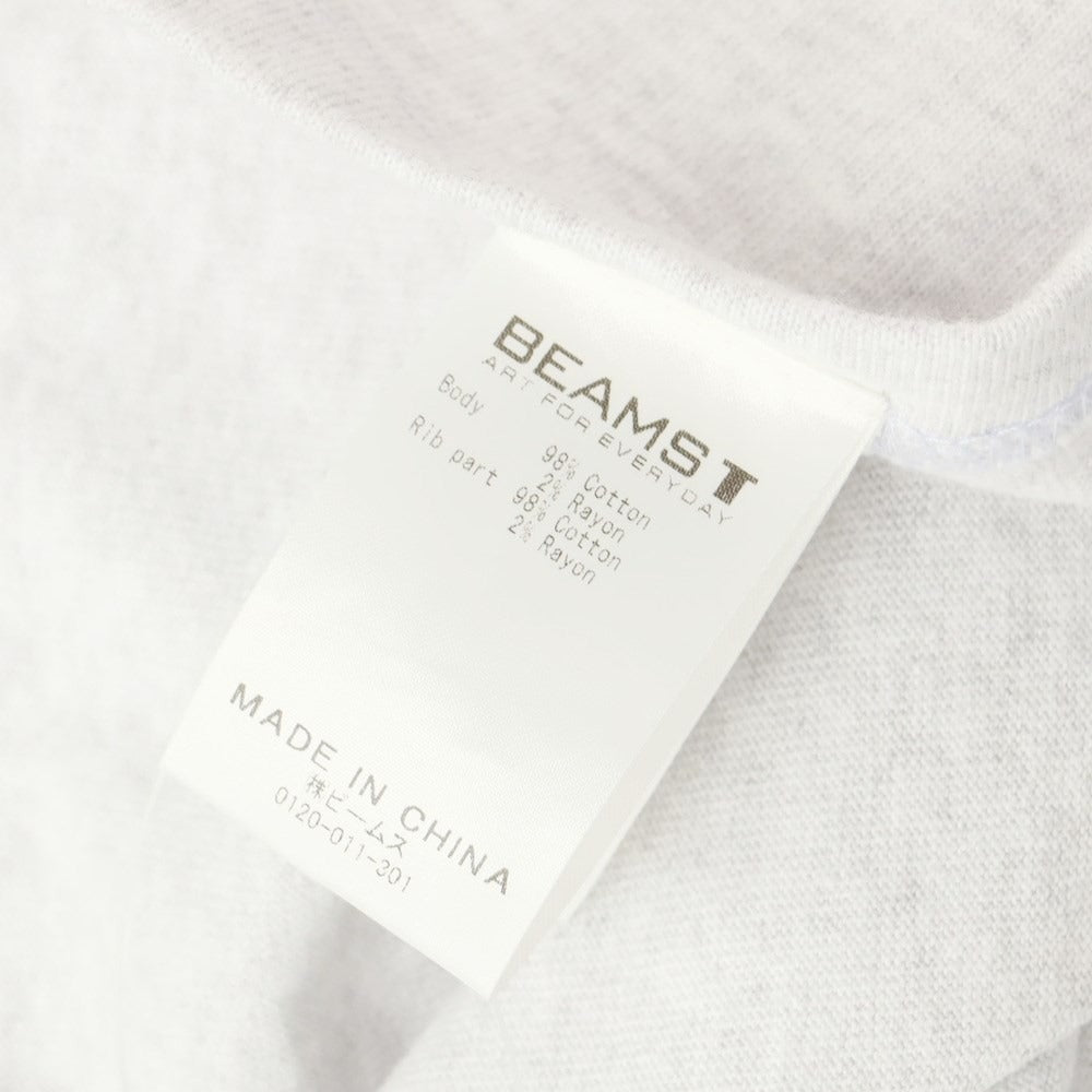 [Used] BEAMS T Cotton Rayon Crew Neck Short Sleeve T-Shirt Light Gray [M] [Condition Rank B] [Men&